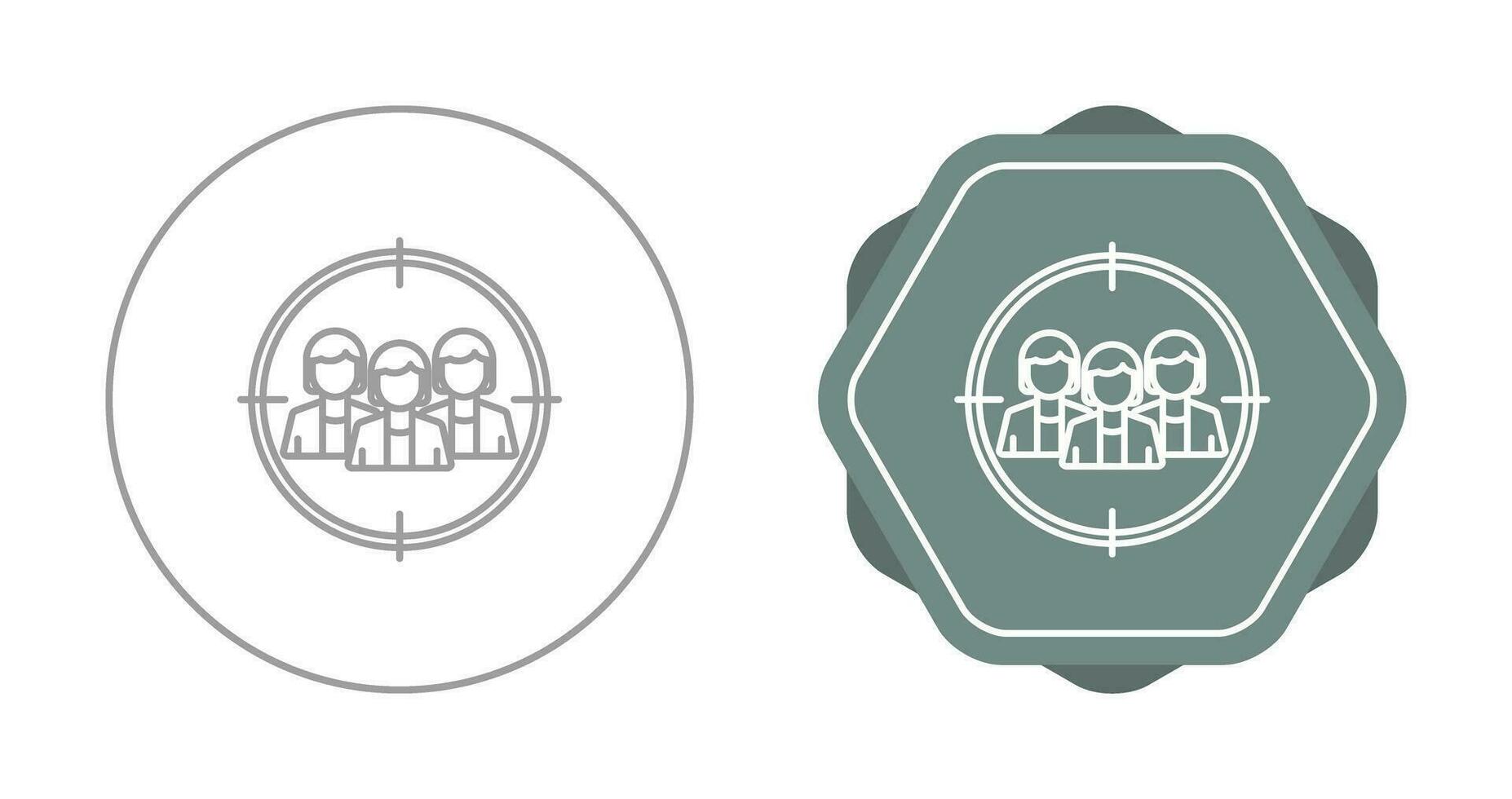 icône de vecteur de public cible