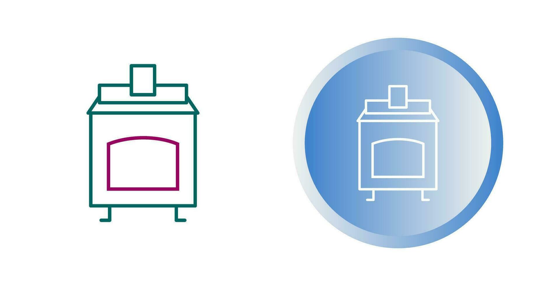 icône de vecteur de four à charbon