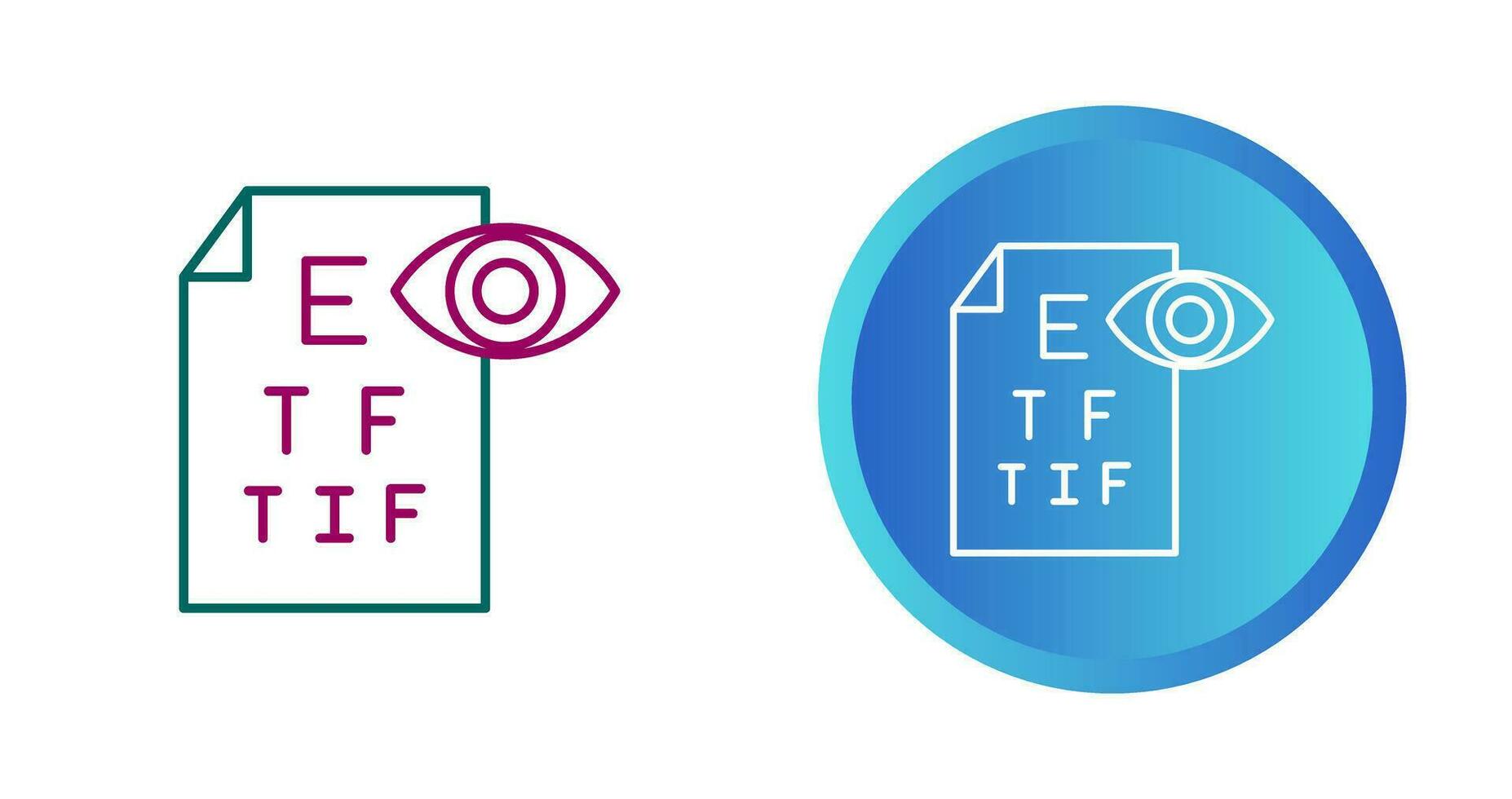 icône de vecteur de test oculaire
