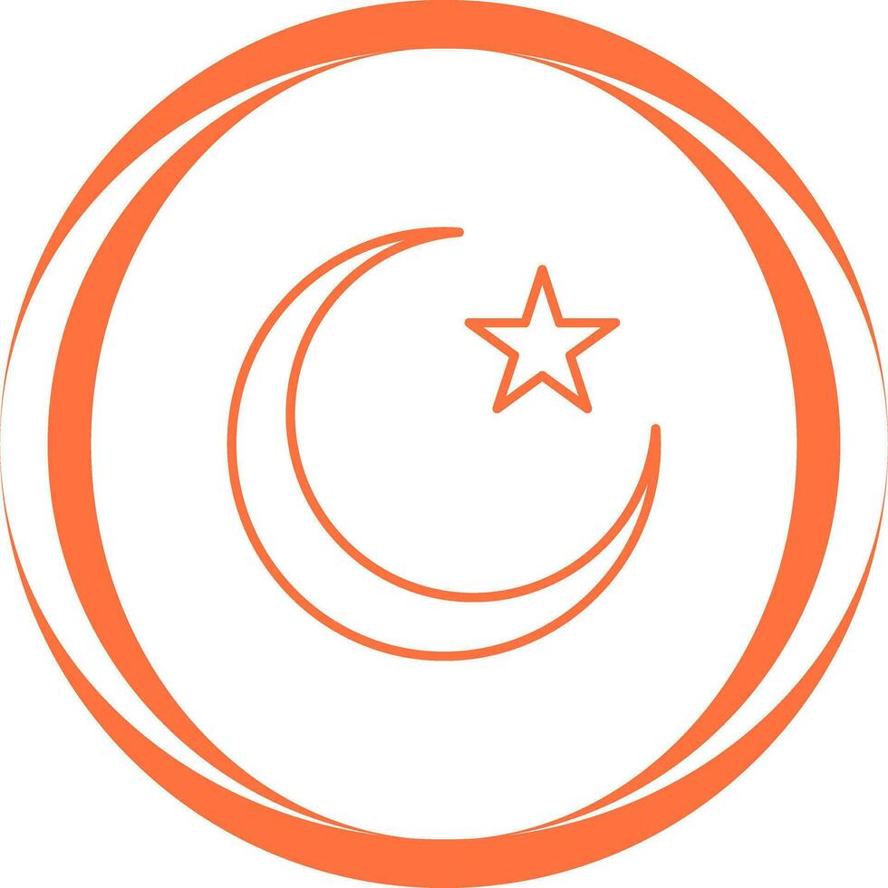 icône de vecteur lune et étoile