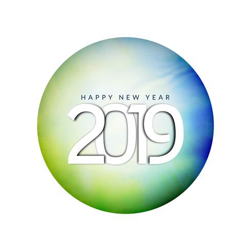 Abstrait joyeux nouvel an 2019 élégant vecteur