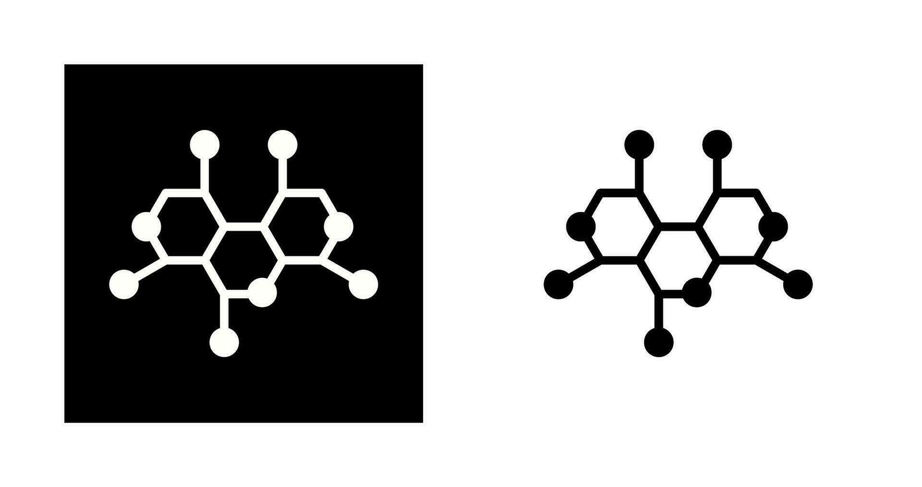 icône de vecteur de structure de molécule