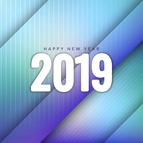Résumé de fond de célébration du nouvel an 2019 vecteur