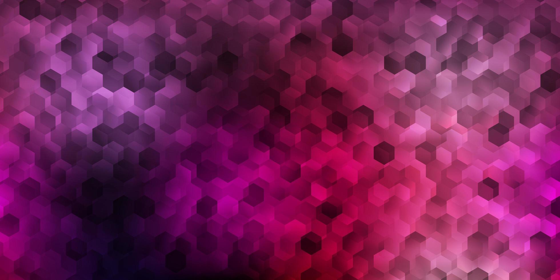 texture vecteur rose violet foncé avec des hexagones colorés