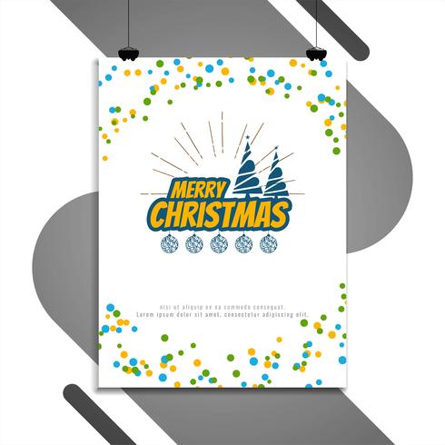 Abstraite conception de brochure décorative de joyeux Noël vecteur