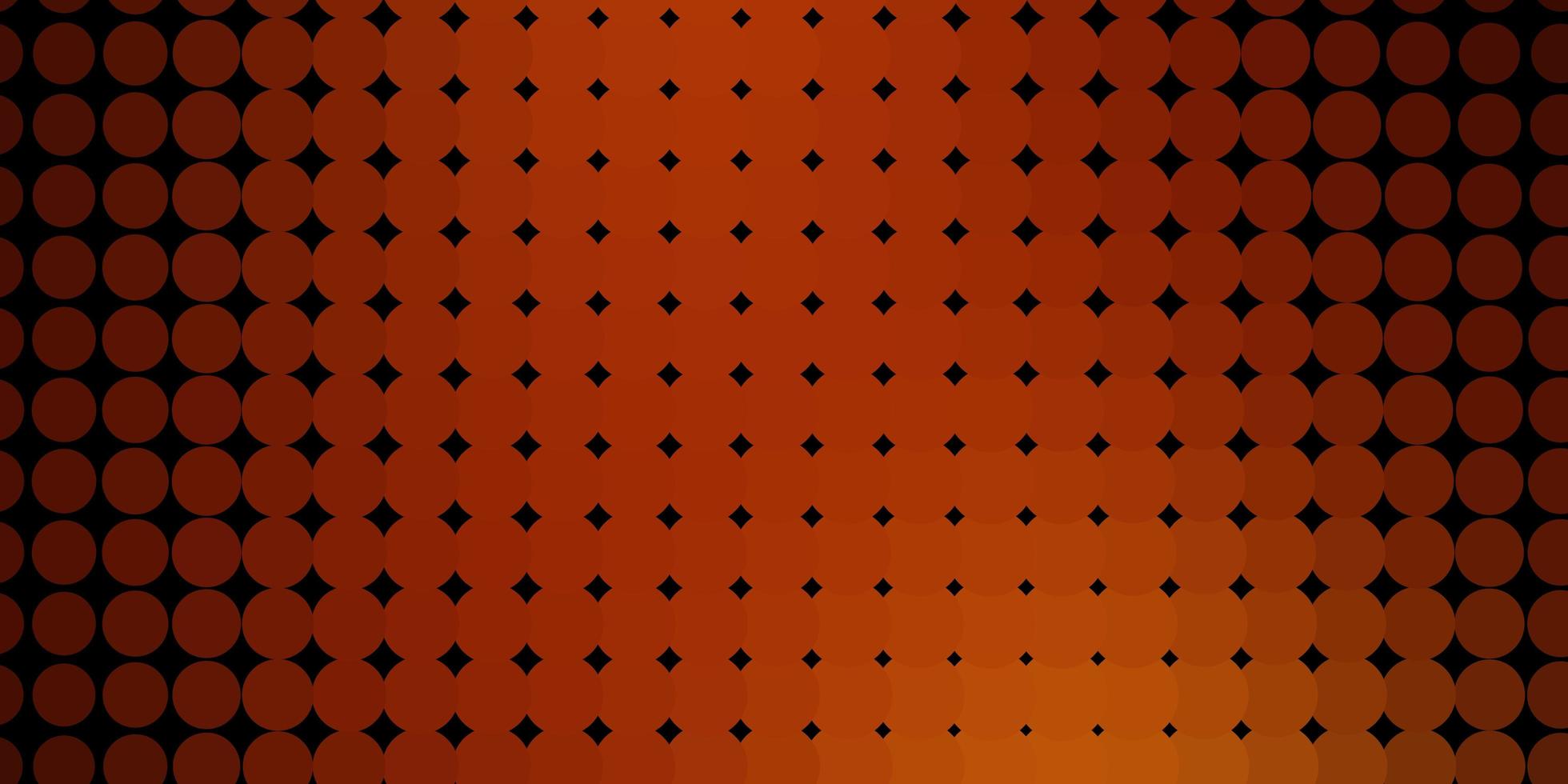 modèle vectoriel orange foncé avec des cercles
