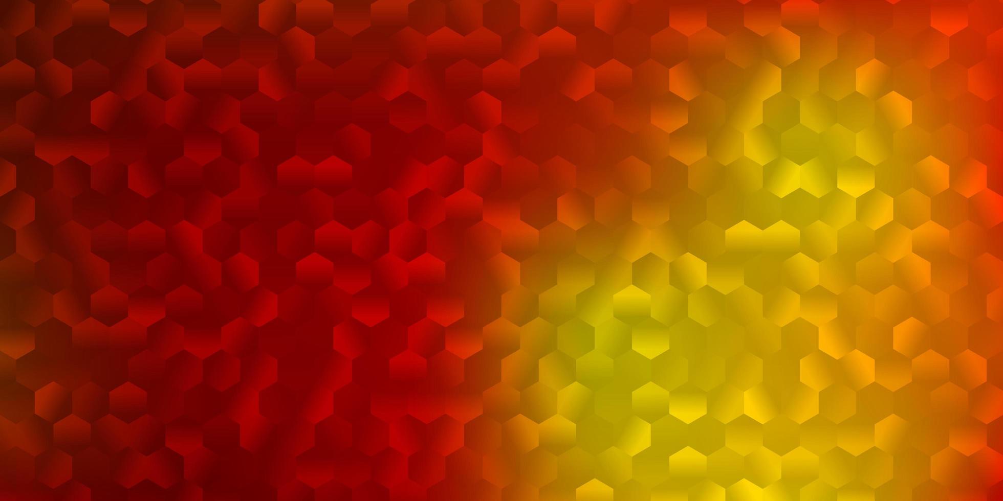 fond de vecteur jaune rouge clair avec des formes hexagonales