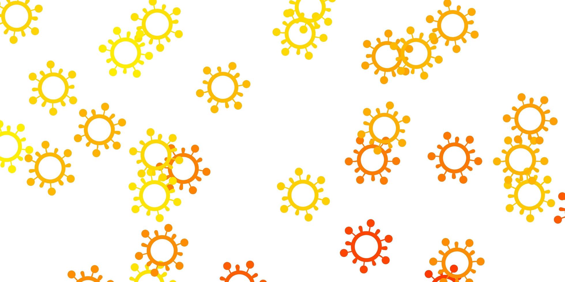 modèle vectoriel jaune clair avec des signes de grippe