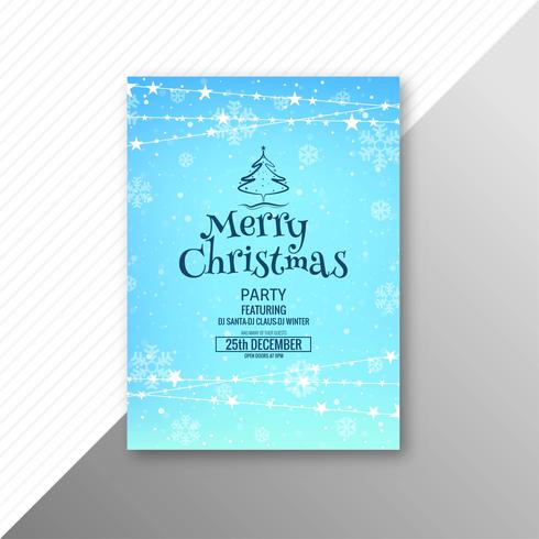 Modèle de brochure carte joyeux Noël célébration vecteur