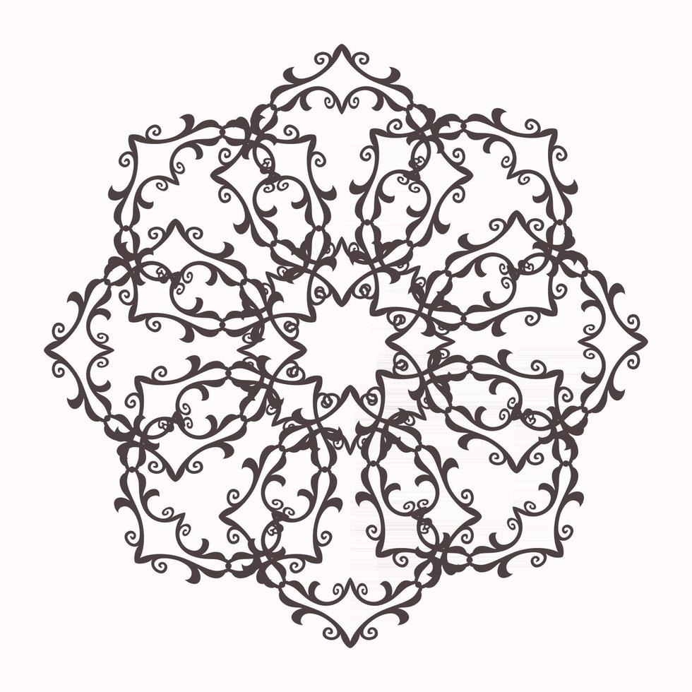 Floral circulaire d'ornement décoratif de mandala dans la conception de mandala ornemental de style oriental vecteur