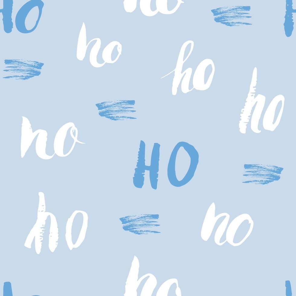 Nouvel an et modèle sans couture de Noël, avec des lettres dessinées à la main ho ho ho, rétro, modèle sans couture vintage. illustration vectorielle de fond. vecteur