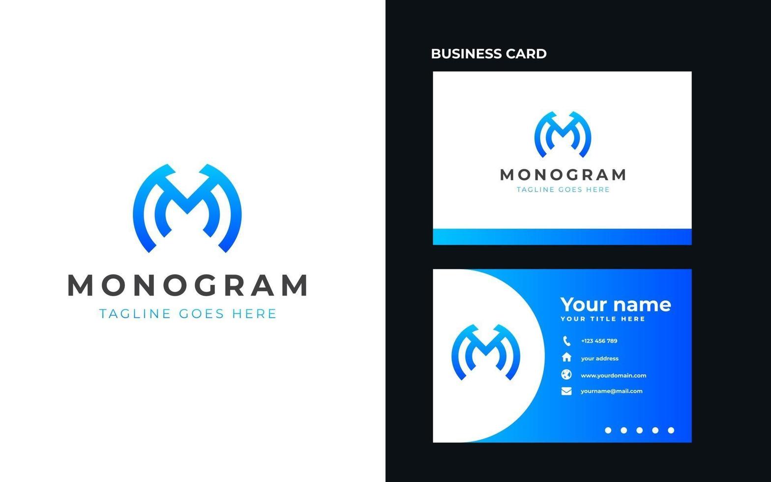 Lettre m monogramme concept moderne modèle logo vector illustration