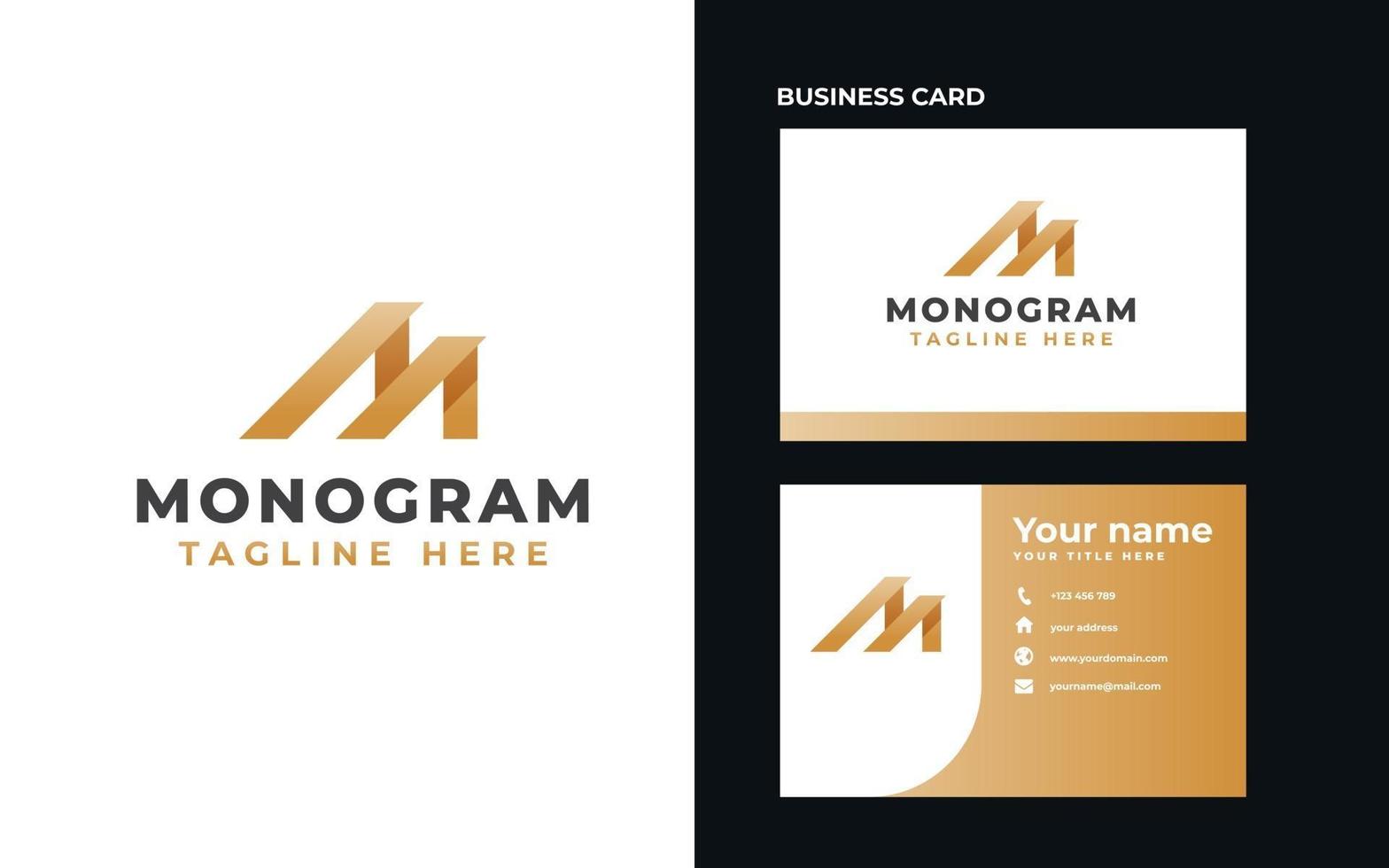 lettre m monogramme concept logo template vector illustration