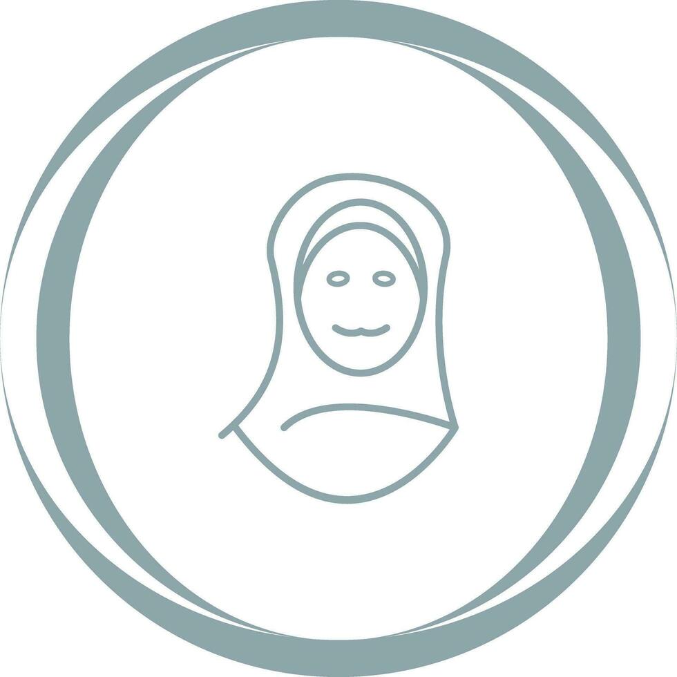 icône de vecteur de femme islamique