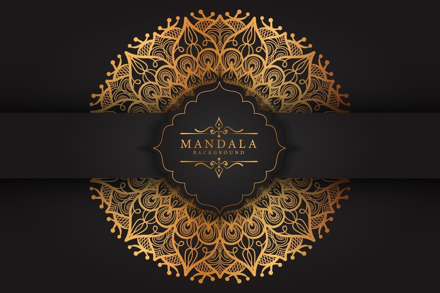 fond de conception de luxe mandala ornemental vecteur