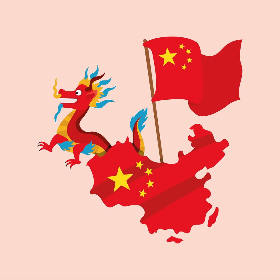 icône de pays chinois vecteur
