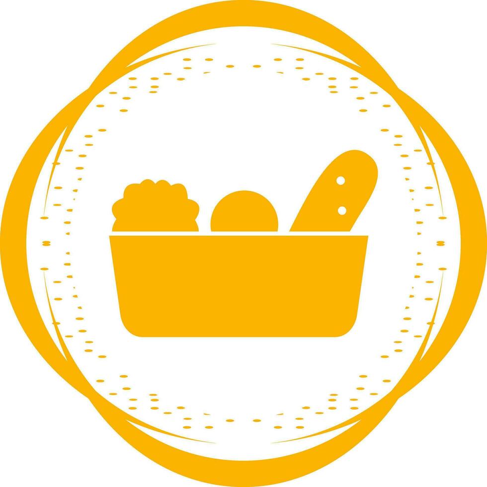 icône de vecteur de panier de légumes