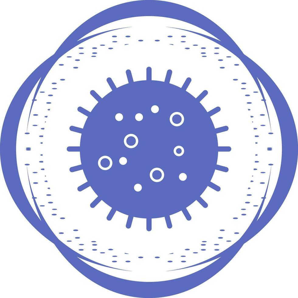 bactérie dans l'icône de vecteur de diapositive