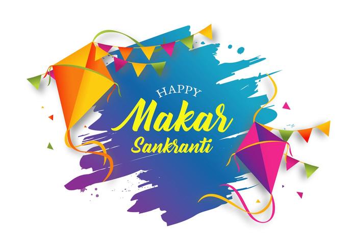 Illustration de Makar Sankranti vecteur