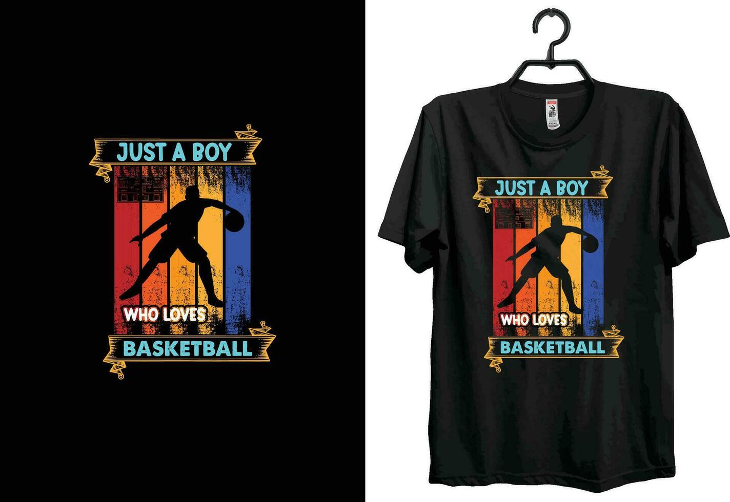basketball T-shirt conception marrant cadeau article pour basketball amoureux joueur vecteur