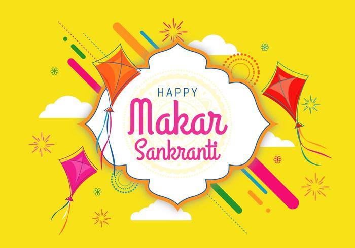 Illustration de Makar Sankranti vecteur