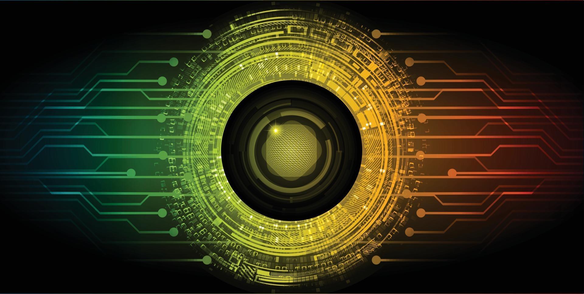 oeil cyber circuit futur technologie concept fond vecteur