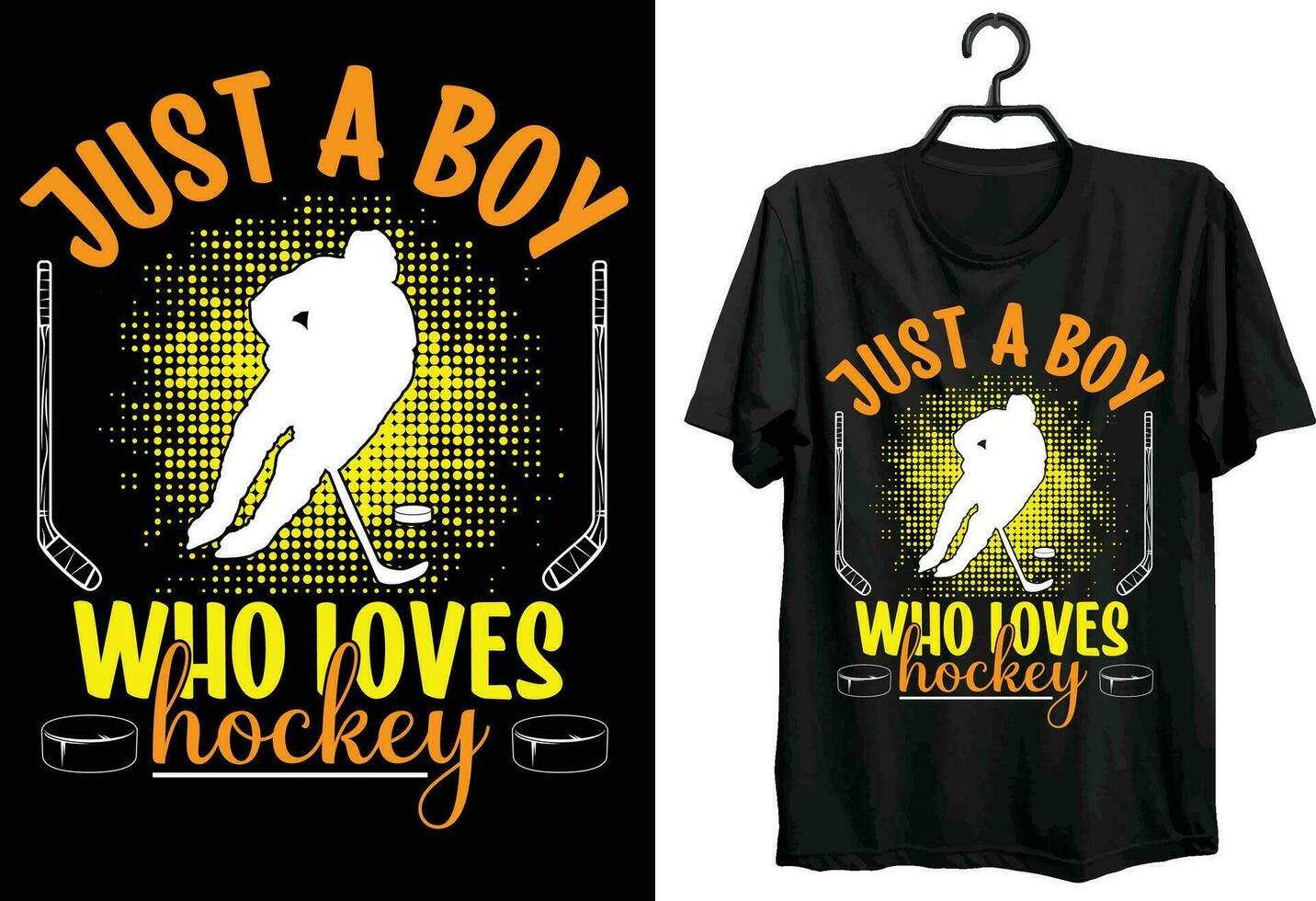 juste une garçon qui aime le hockey. le hockey T-shirt conception. marrant cadeau article le hockey T-shirt conception pour le hockey les amoureux. vecteur