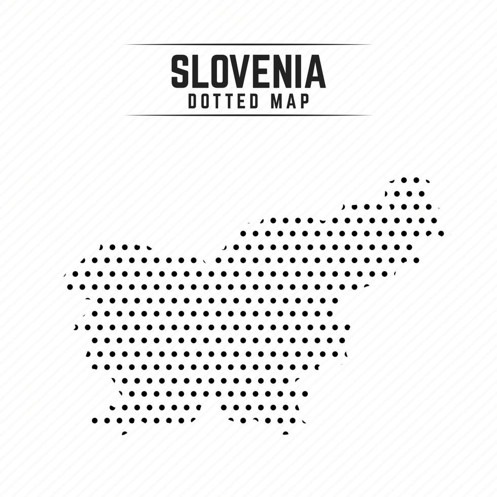 carte en pointillés de la slovénie vecteur