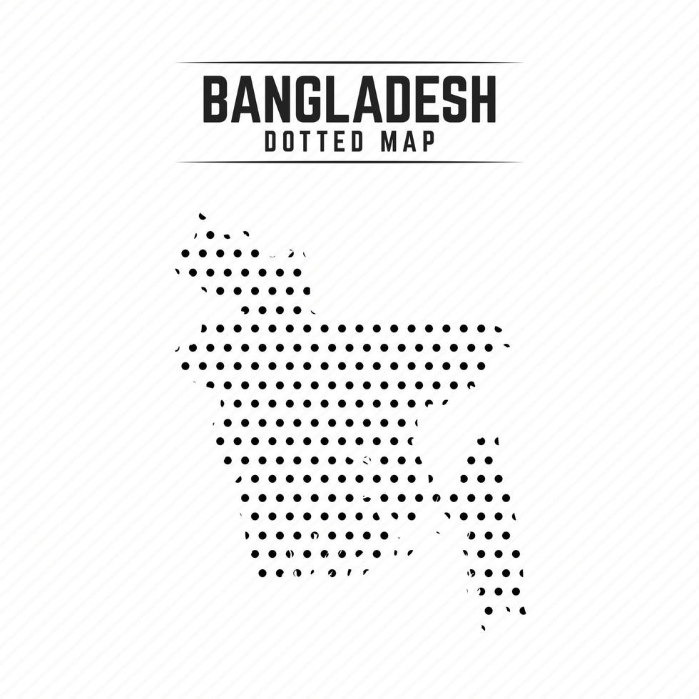 carte en pointillés du bangladesh vecteur