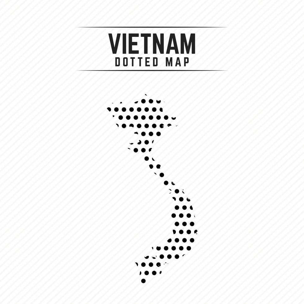 carte en pointillés du vietnam vecteur