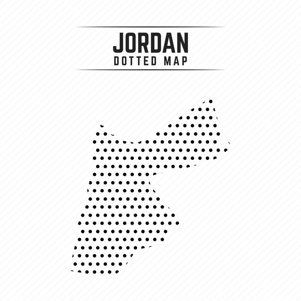 carte en pointillés de la jordanie vecteur