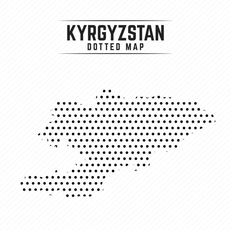 carte en pointillés du kirghizistan vecteur