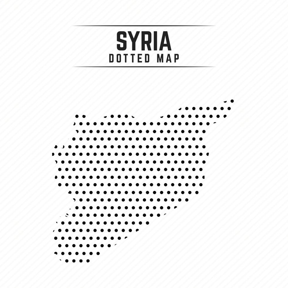 carte en pointillés de la syrie vecteur