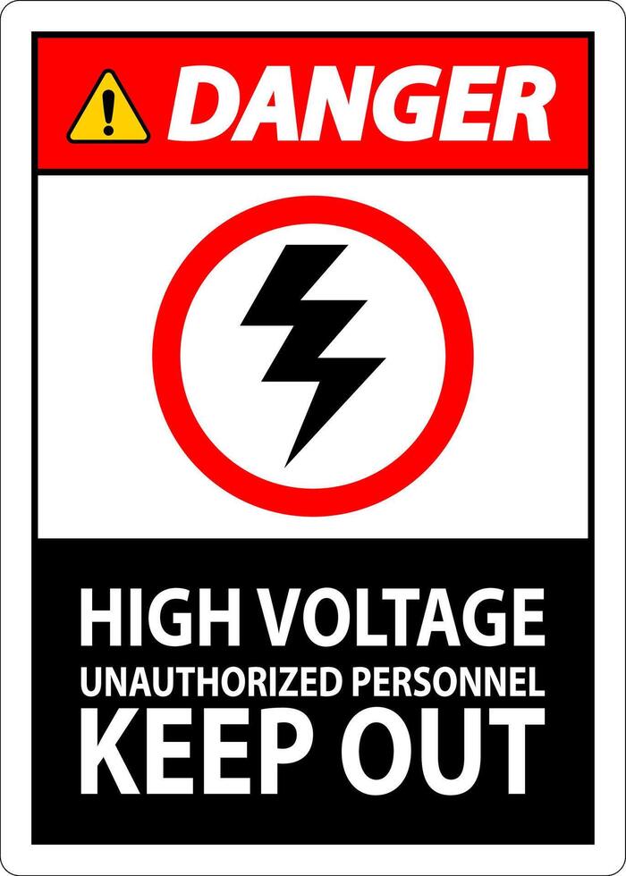 danger signe haute Tension non autorisé personnel garder en dehors vecteur