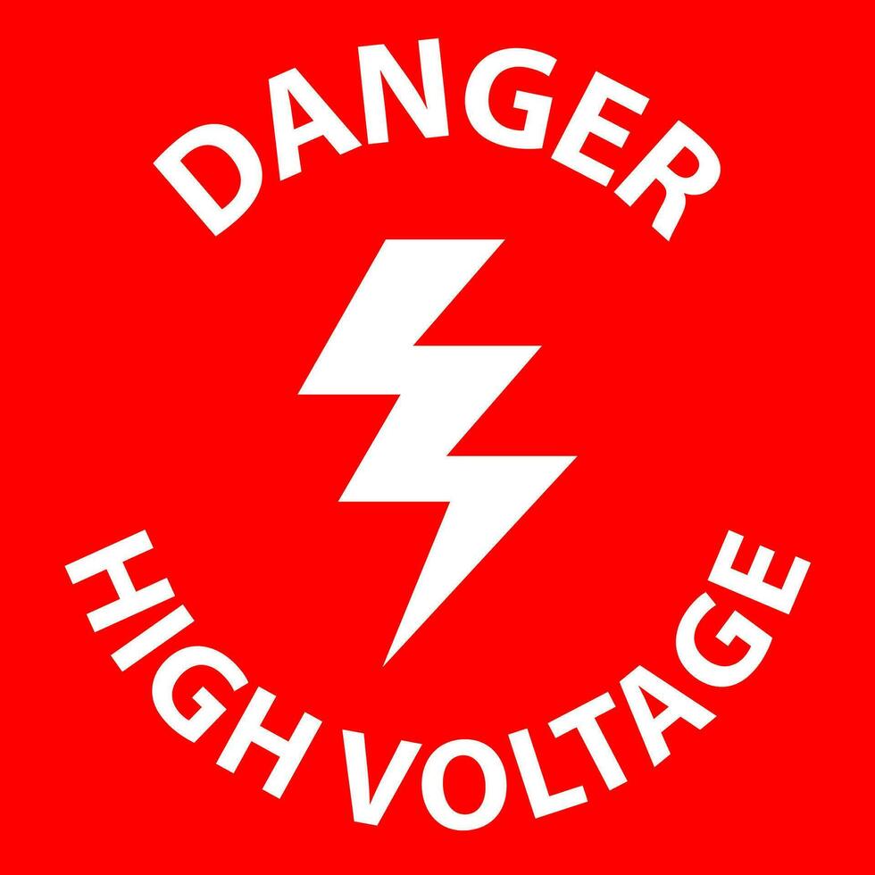 sol signe, danger haute Tension vecteur