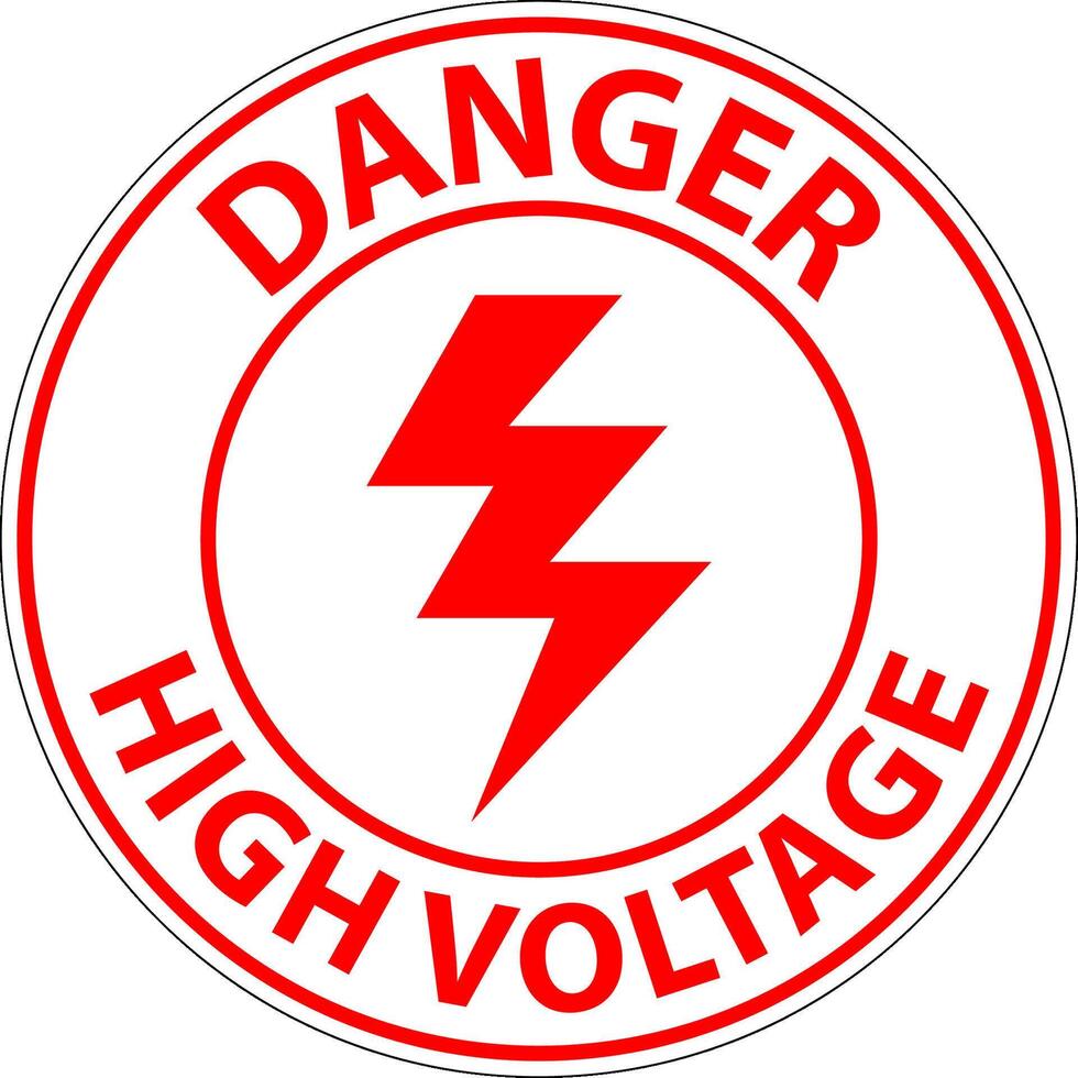 sol signe, danger haute Tension vecteur