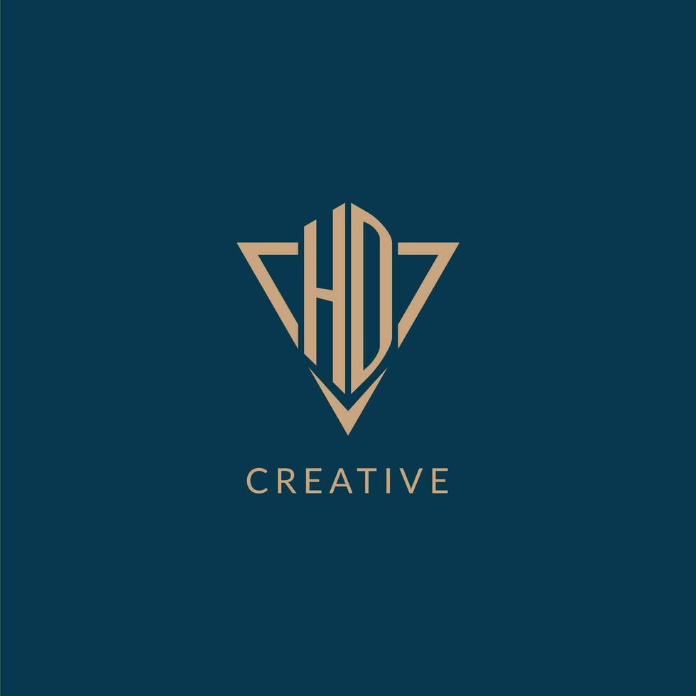 HD logo initiales Triangle forme style, Créatif logo conception vecteur