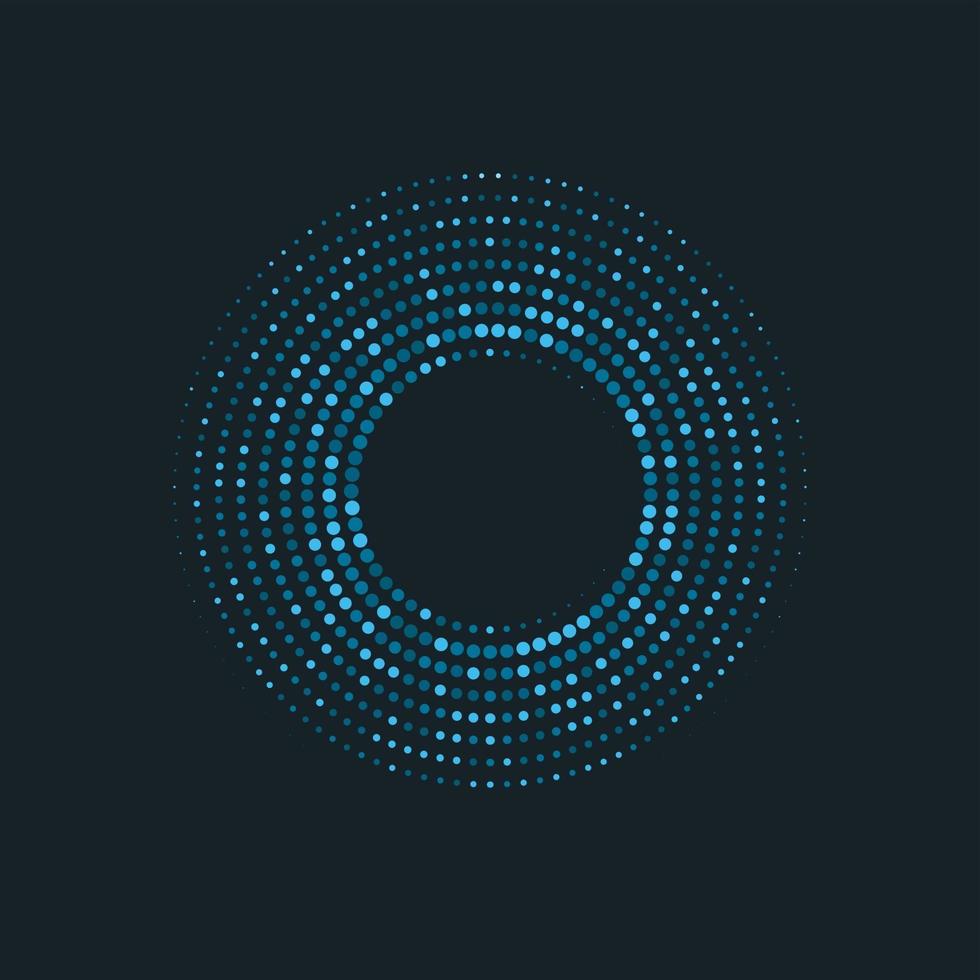 vecteur de points de cercle de demi-teinte