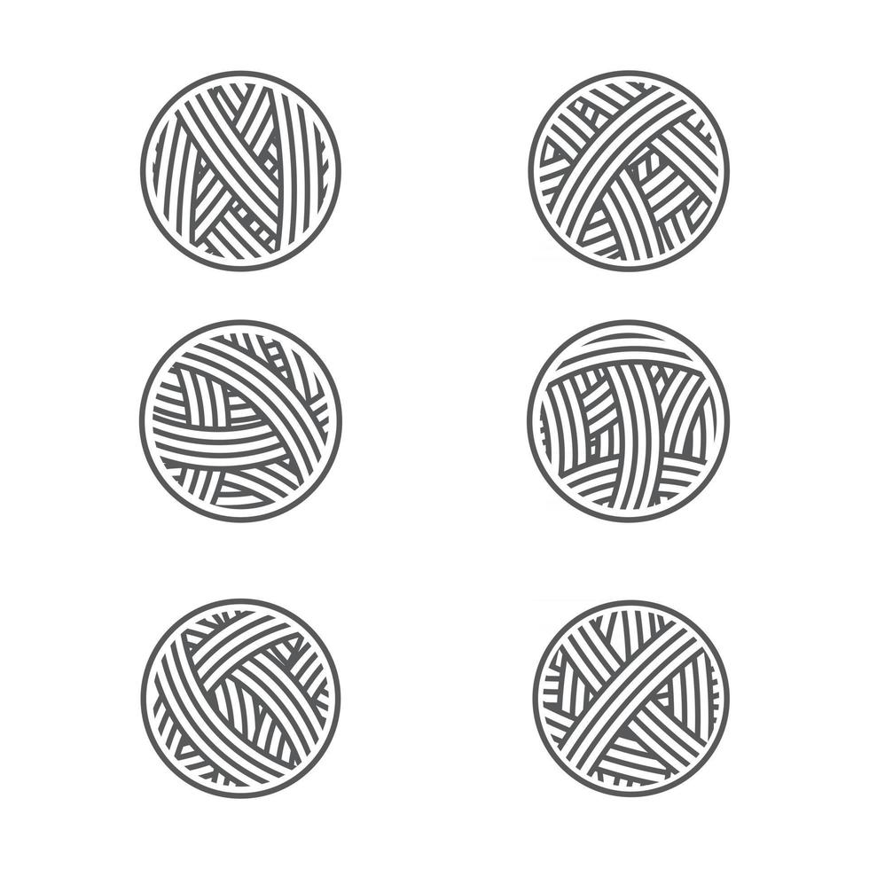 illustration de conception d'icône de vecteur de boule de fil