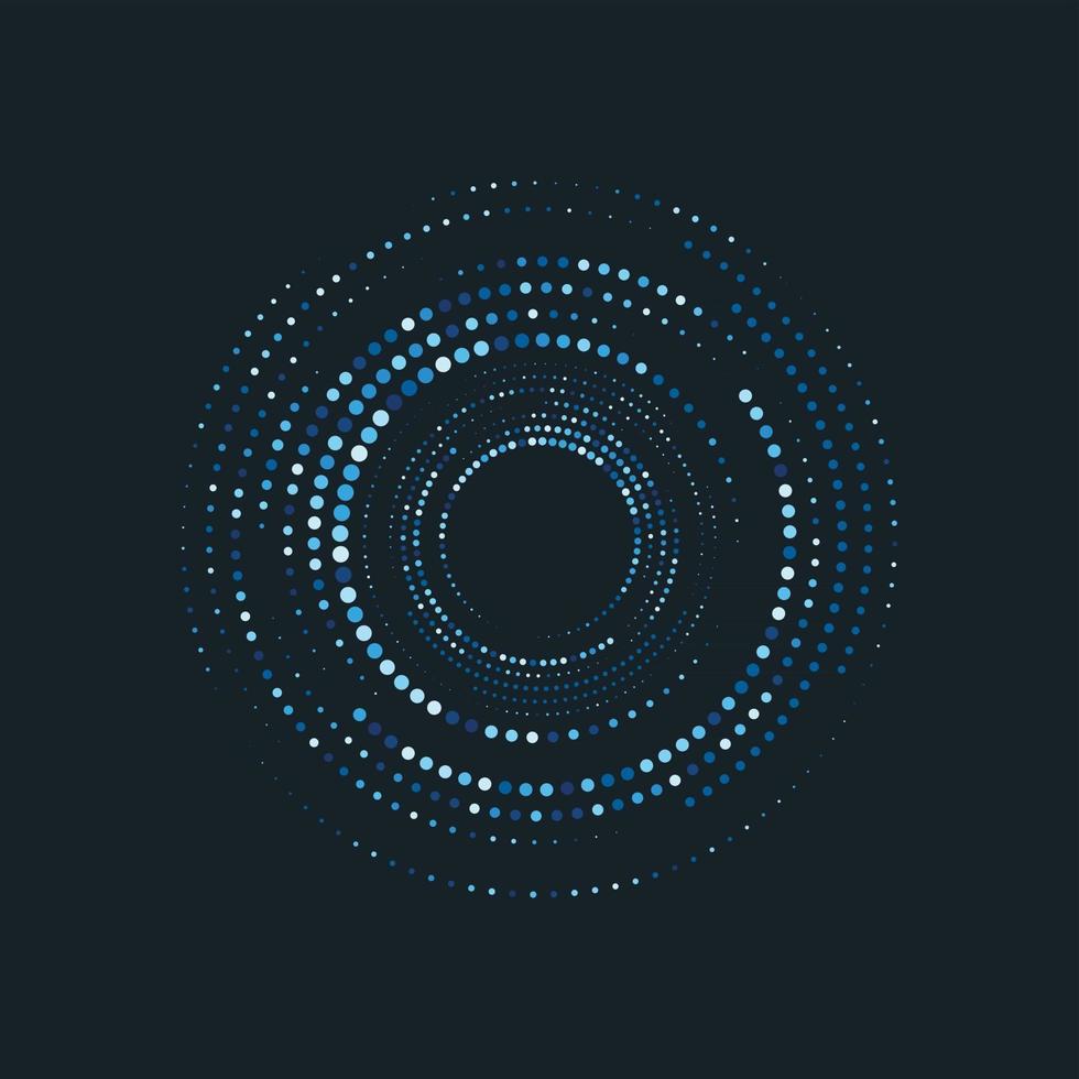 vecteur de points de cercle de demi-teinte