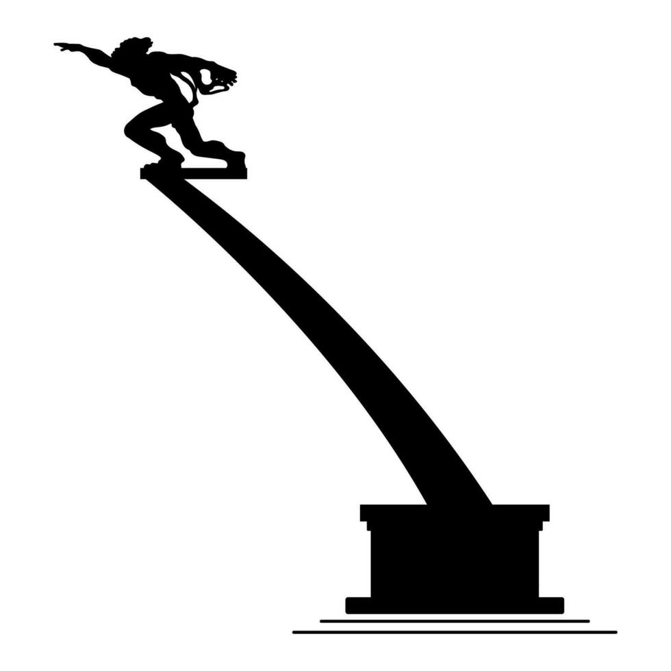 silhouette illustration de le pancoran monument vecteur