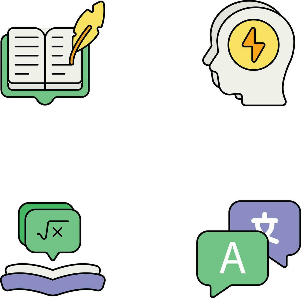 pack de école et éducation Couleur contour conception vecteur