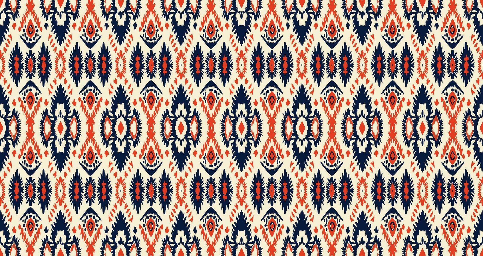 sans couture batik motif, sans couture tribal batik modèle, et sans couture coloré modèle ressembler ethnique bohème, aztèque, et ikat styles.designed pour utilisation dans papier peint, tissu, rideau, tapis, batik broderie vecteur