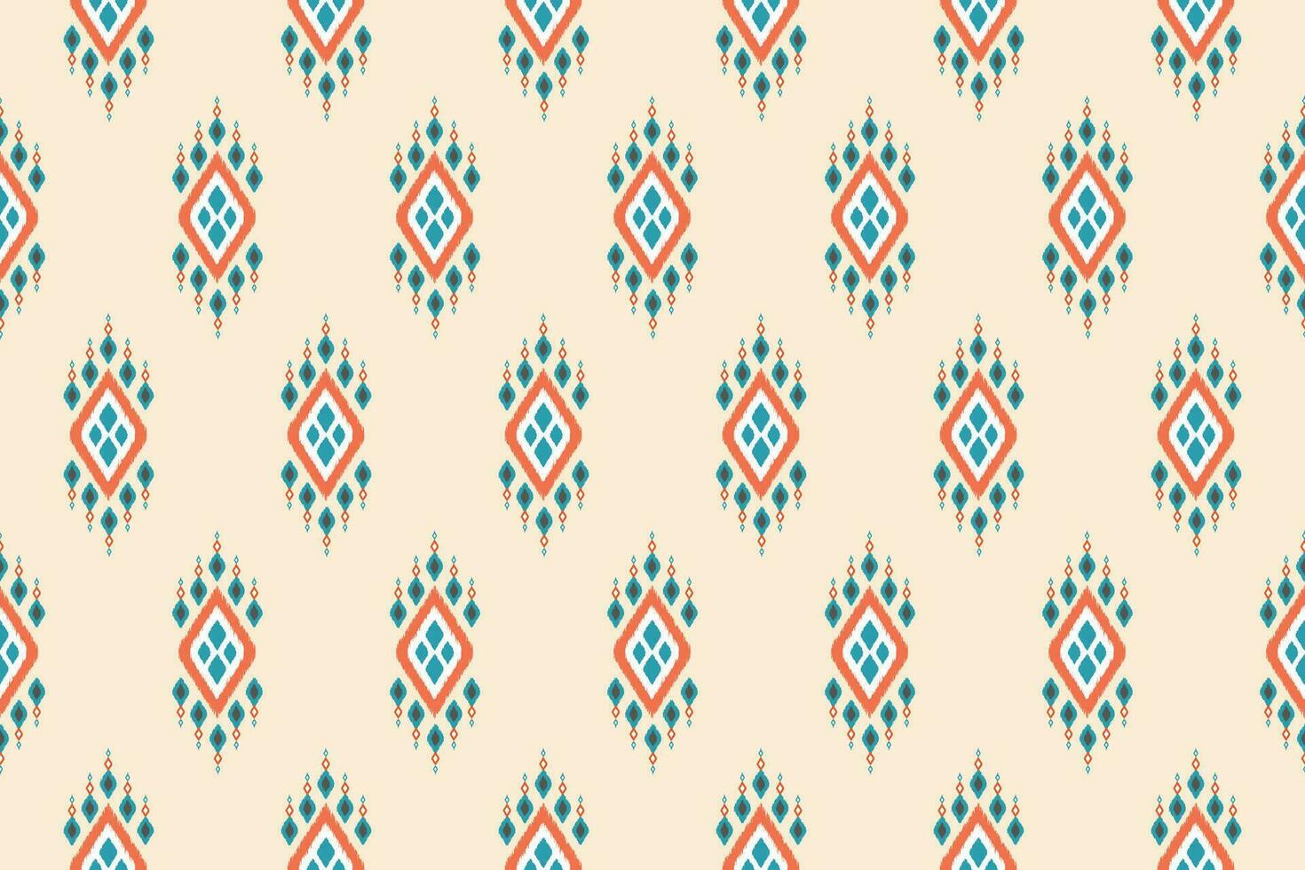 magnifique ethnique abstrait ikat art. sans couture kasuri modèle dans tribal, populaire broderie, géométrique art ornement design d'impression pour tissu, vêtements, tapis, fond d'écran, emballage, couverture vecteur