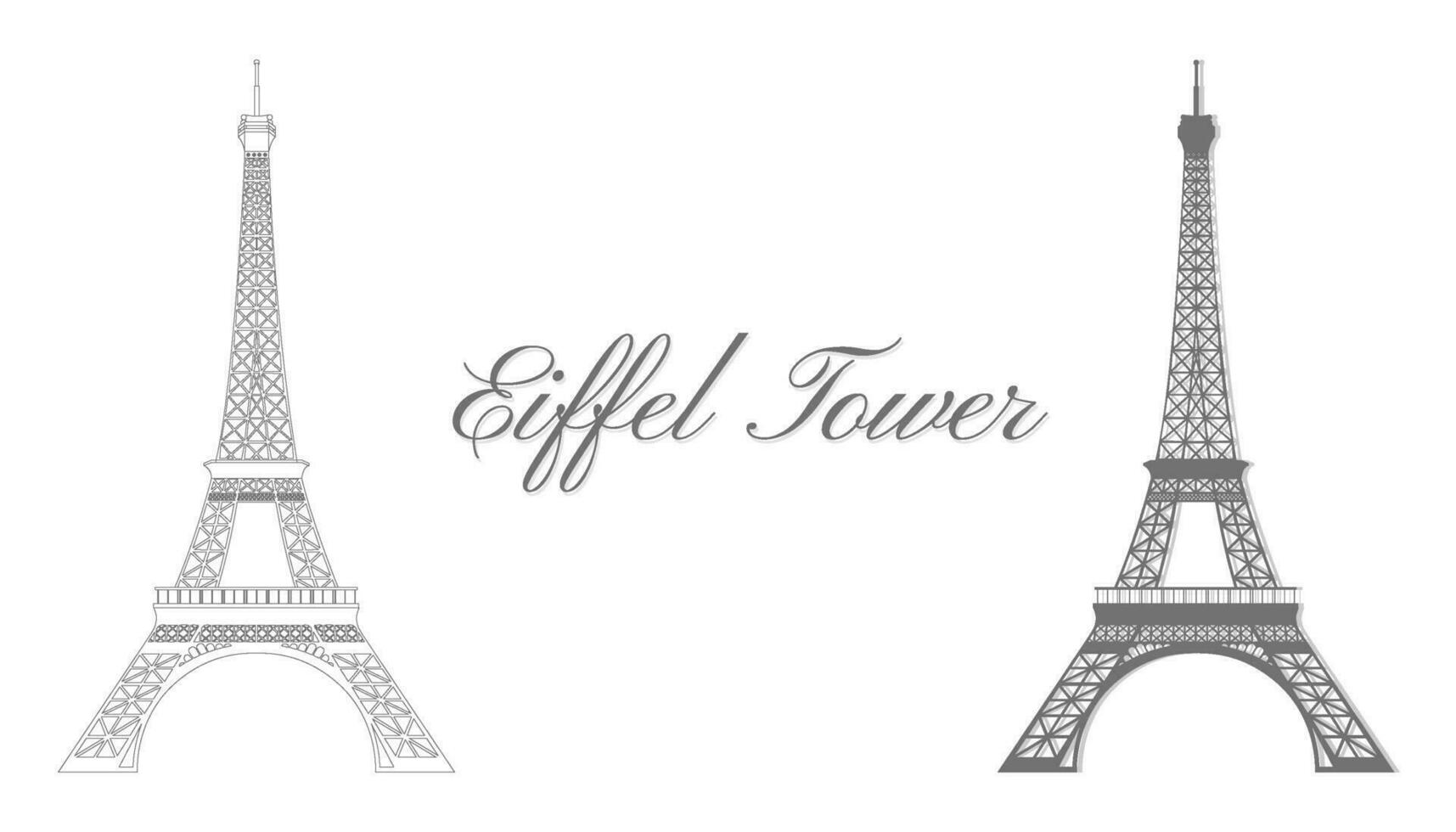 Eiffel la tour agrafe art vecteur illustration