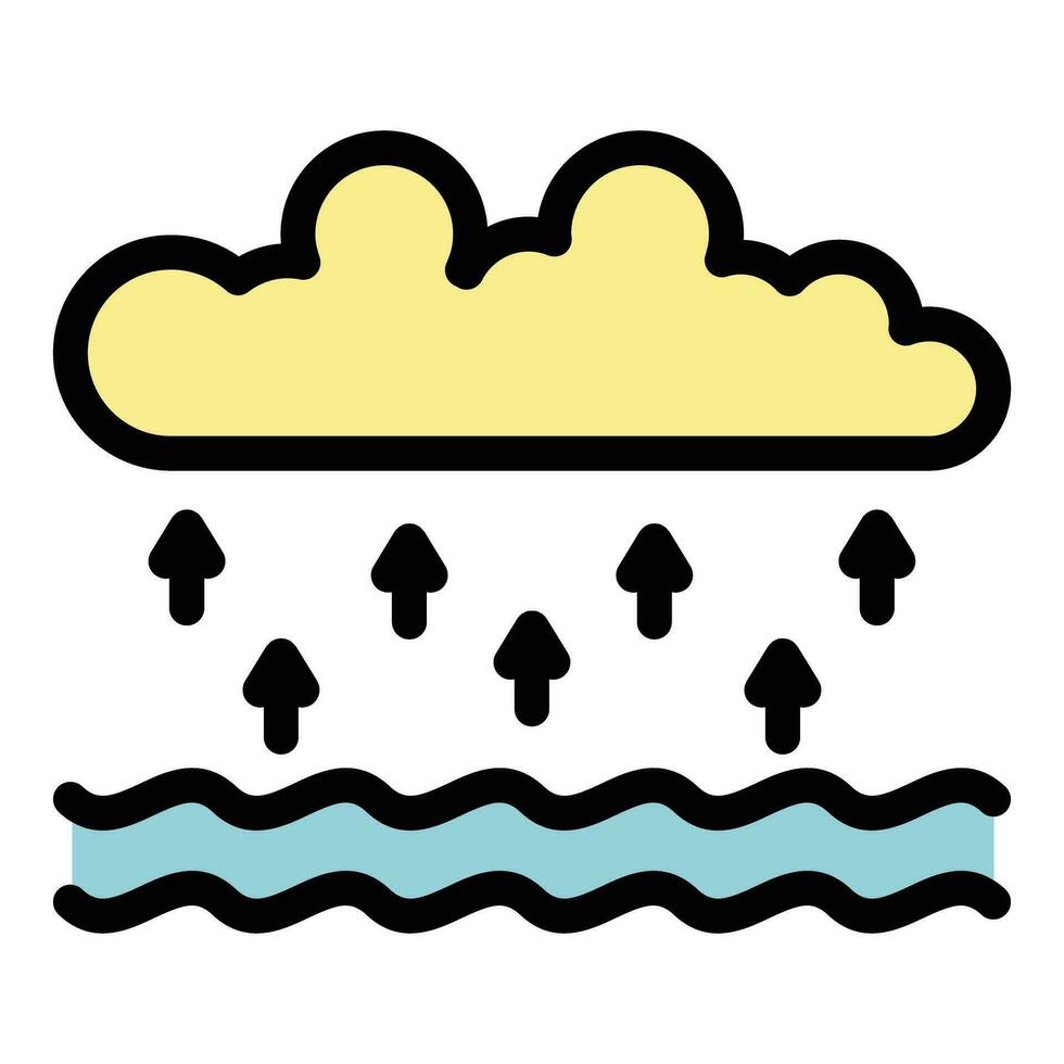 pluie enregistrer l'eau icône vecteur plat