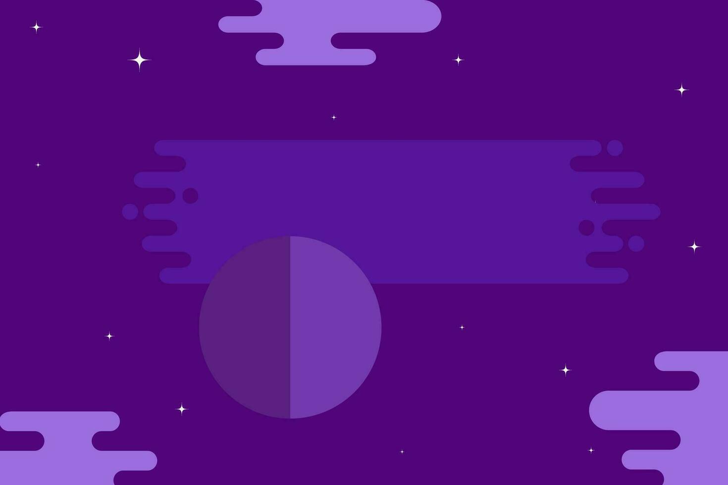 une violet Contexte avec une lune et étoiles vecteur