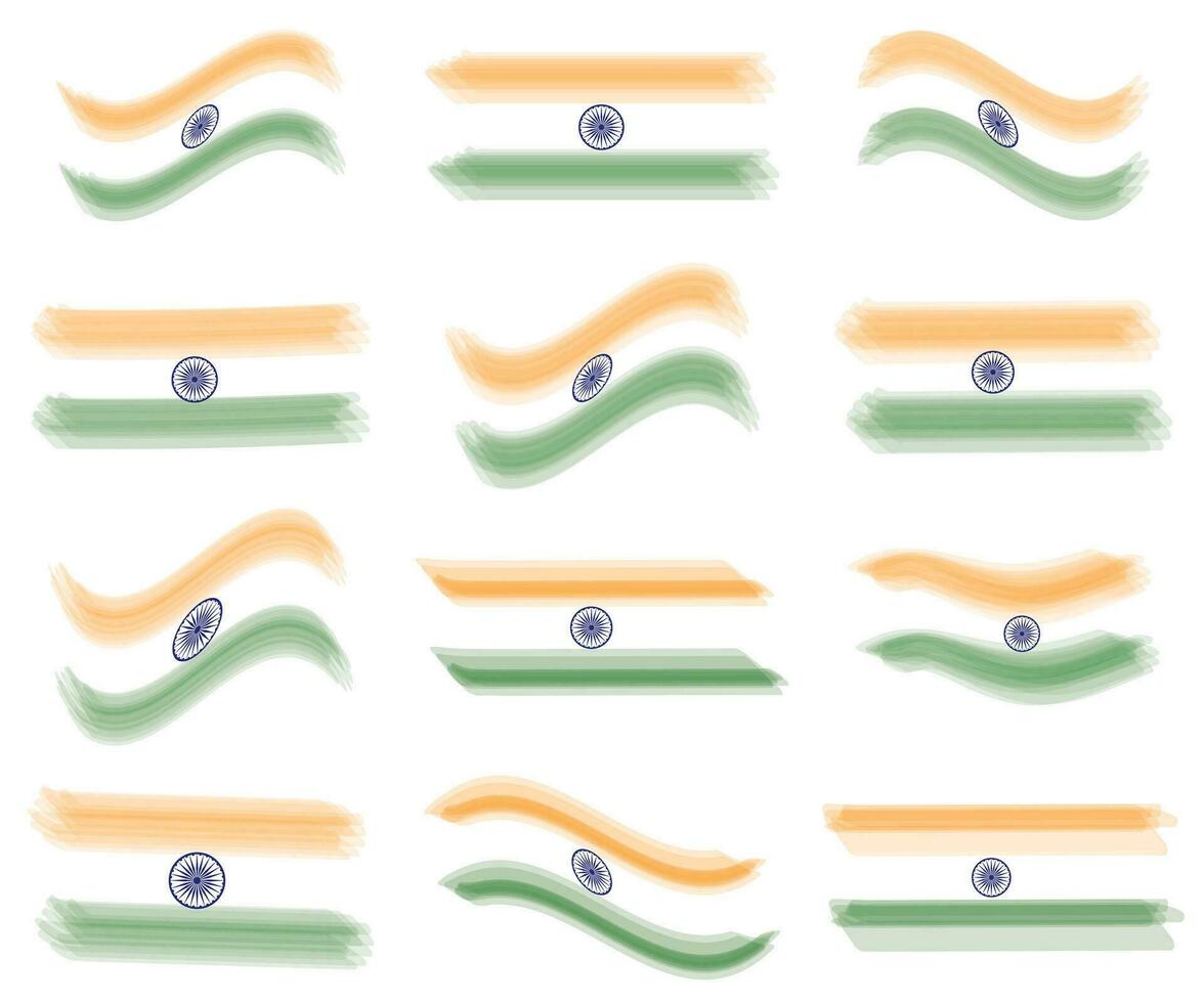 de fête illustration de indépendance journée dans Inde fête sur août 15. vecteur conception éléments de le nationale journée. vacances graphique Icônes. nationale journée