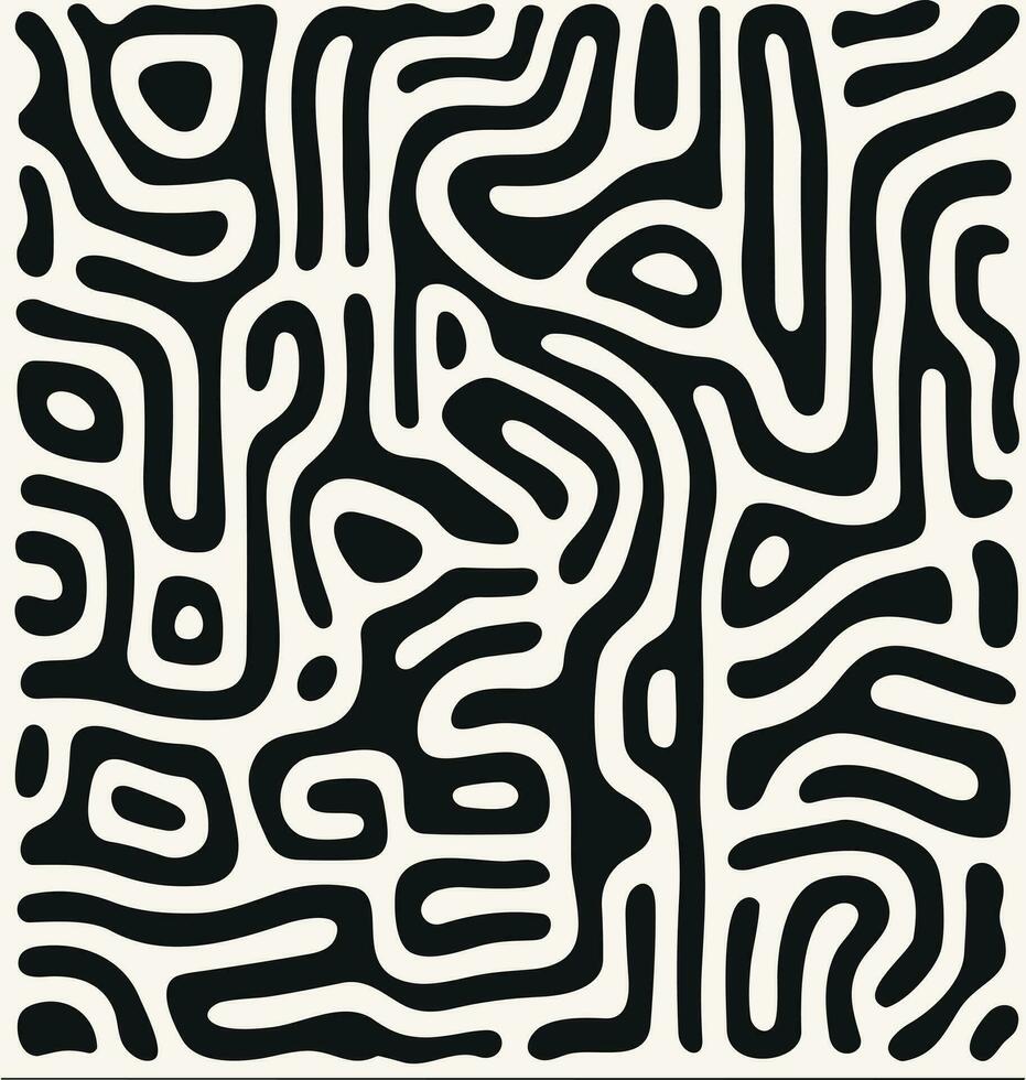 noir et blanc géométrique modèle, dans le style de biologique formes et incurvé lignes, minimaliste coups, Keith harceler, doux lignes, abstrait minimalisme appréciateur, épais empâtement texture, audacieux couleurs vecteur