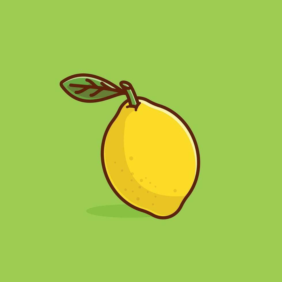 citron Facile dessin animé vecteur illustration fruit la nature concept icône isolé